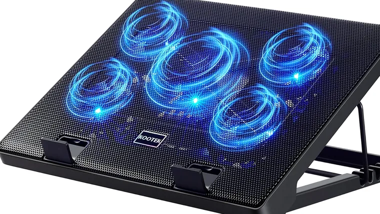 Kootek Chill Mat 5 laptop cooling pad — best value with five independently switched fans